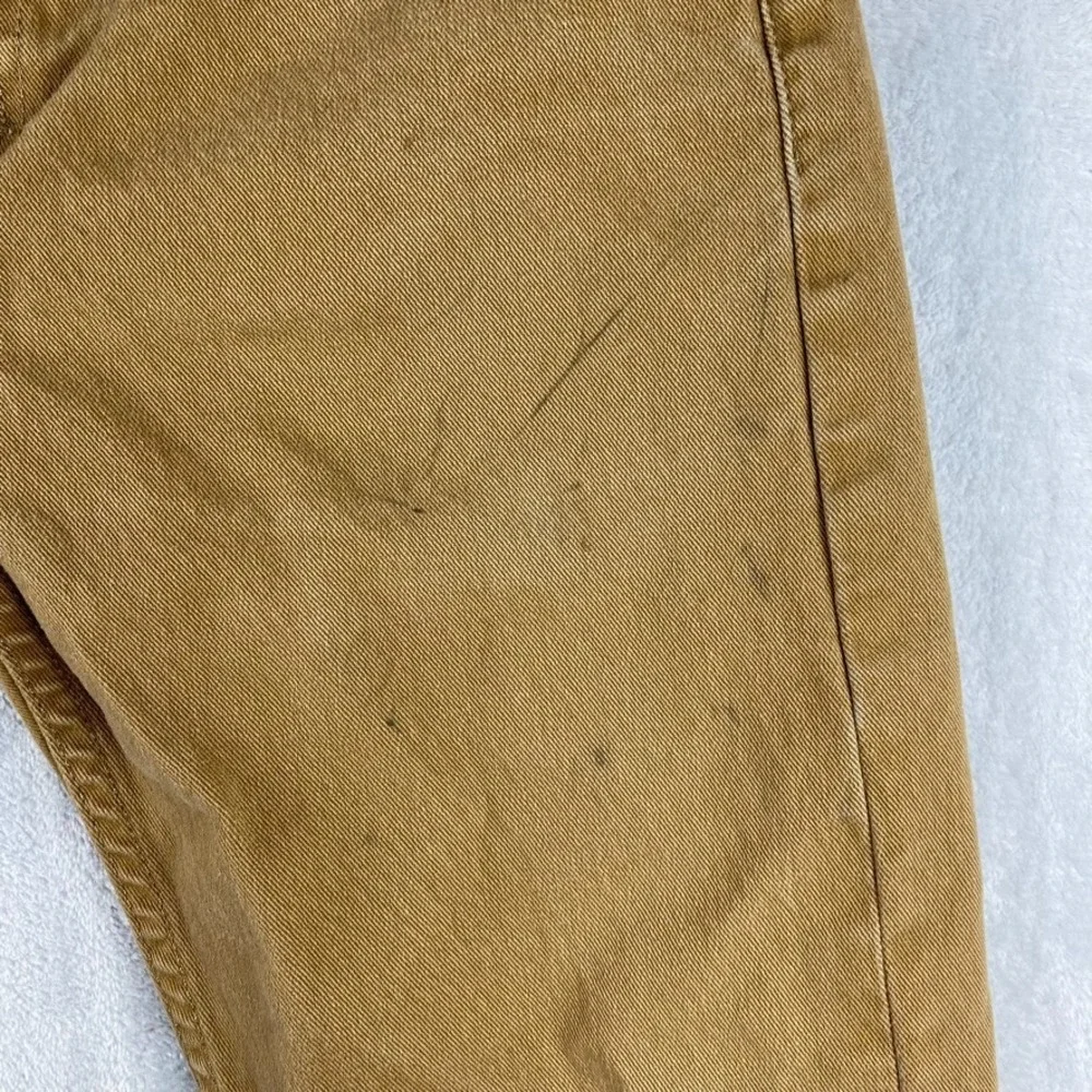 Levis Jeans Mens 28x31 Brown Tan 513 Slim Straight Distressed Western Denim